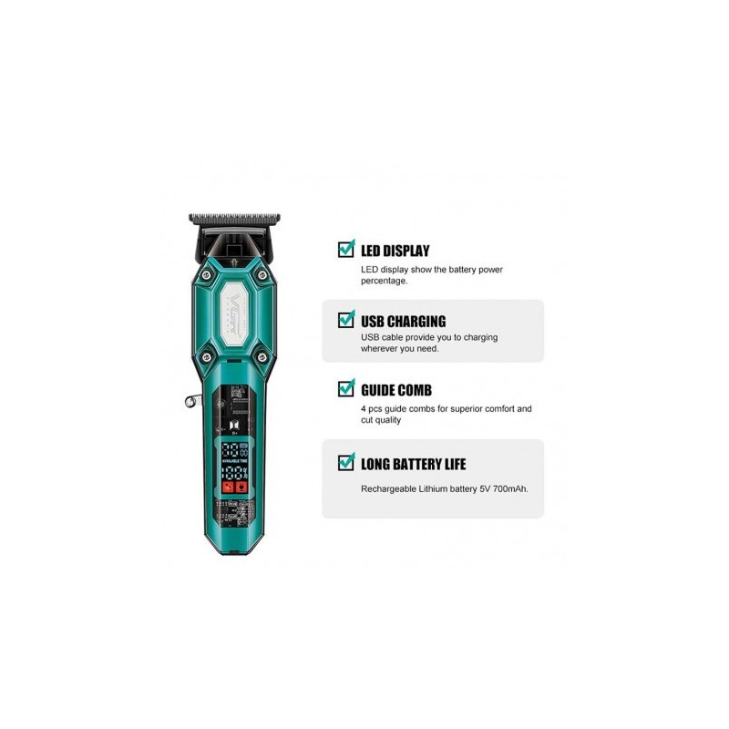 قیمت و خرید ماشین اصلاح خط زن و صفرزن VGR V-900 | تیغه استیل + سرامیک، موتور 7000RPM