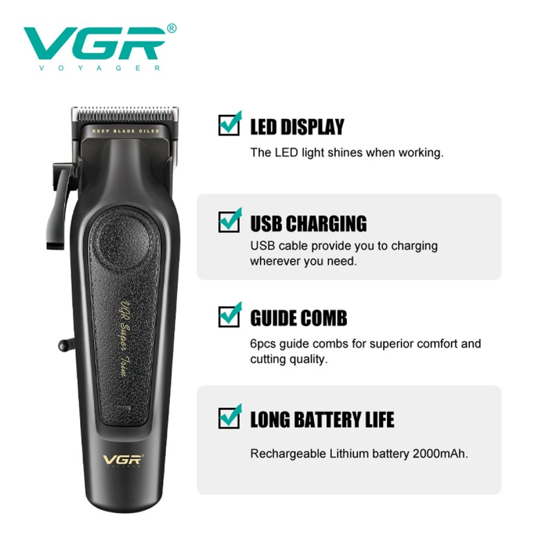 خرید ماشین اصلاح حجم زن VGR V-197 - اصلاح حرفه‌ای و دقیق