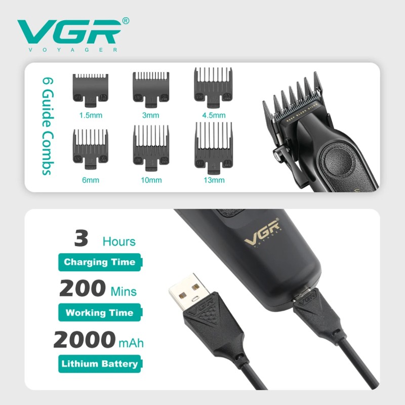 خرید ماشین اصلاح حجم زن VGR V-197 - اصلاح حرفه‌ای و دقیق