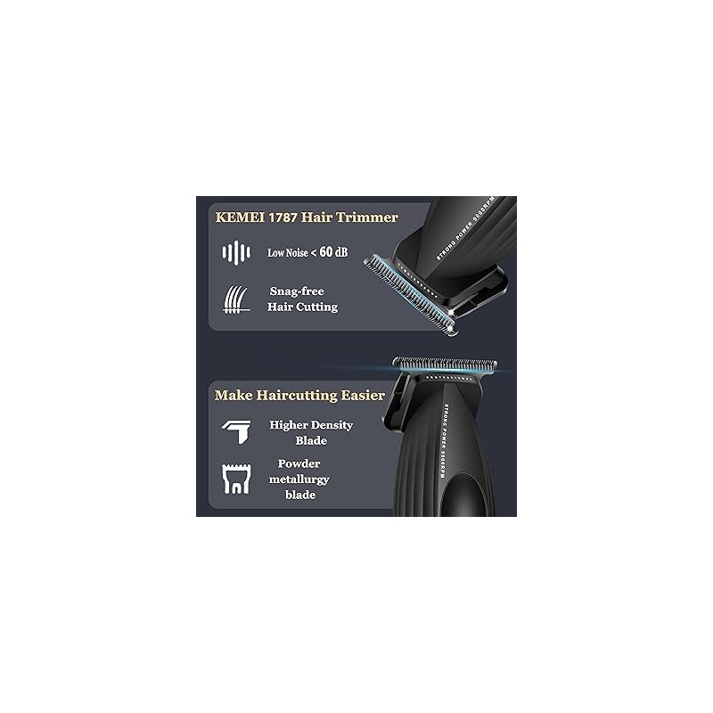 خرید ماشین اصلاح خط زن حرفه ای کیمی مدل KEMEI KM-1787 با تیغه روکش DLC