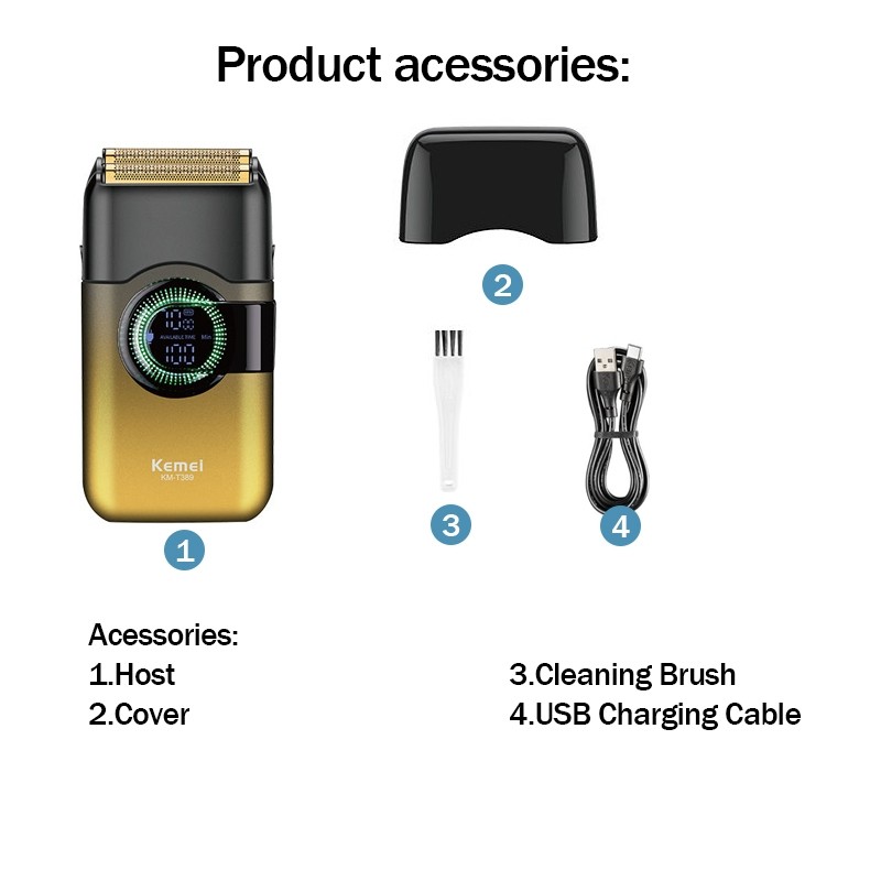 خرید شیور شارژی ضد آب کیمی KEMEI KM-T389