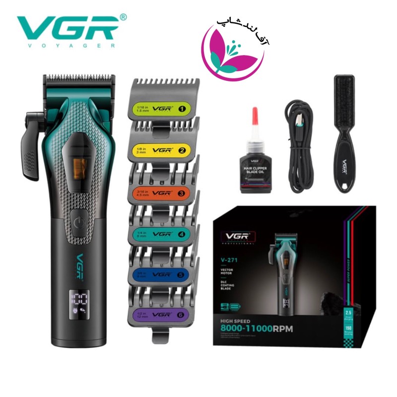 خرید ماشین اصلاح حجم زن VGR V-271 تیغه DLC باتری قدرتمند