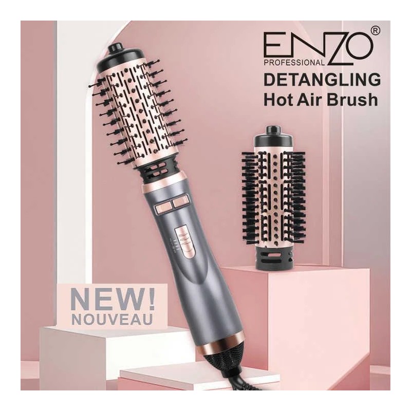 قیمت وخرید سشوار برس‌دار چرخشی انزو پروفشنال EN-742 | خشک‌کن و صاف‌کن حرفه‌ای مو