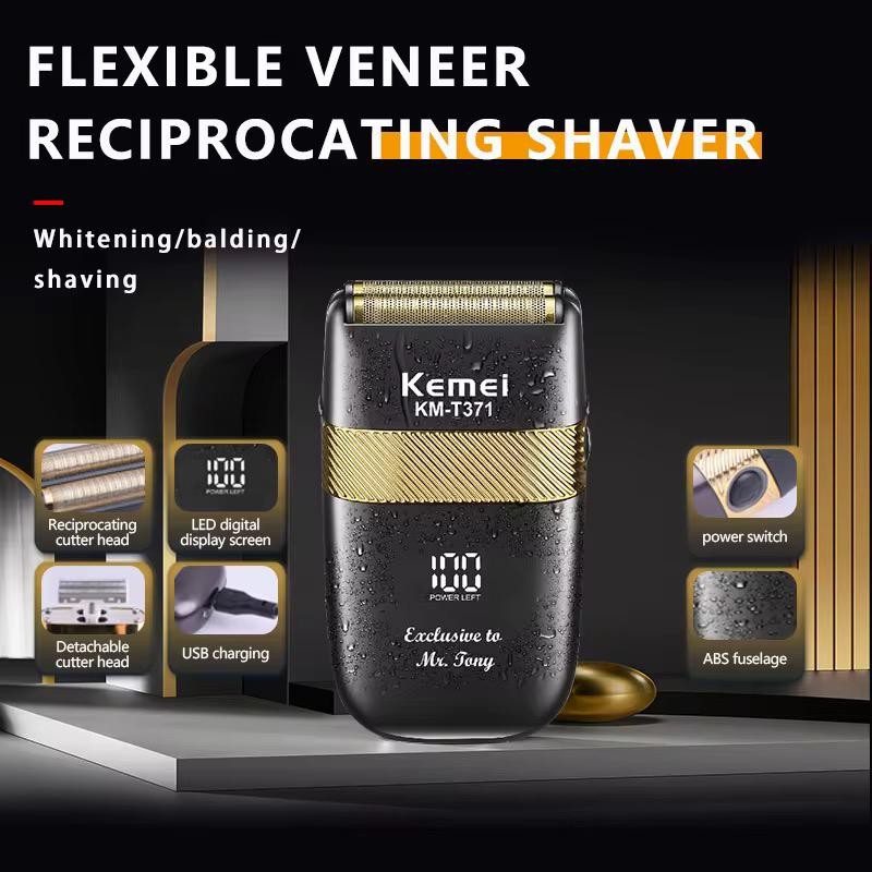 خرید شیور شارژی کیمی مدل KEMEI KM-T371 | ضد آب با تیغه استیل ضد زنگ