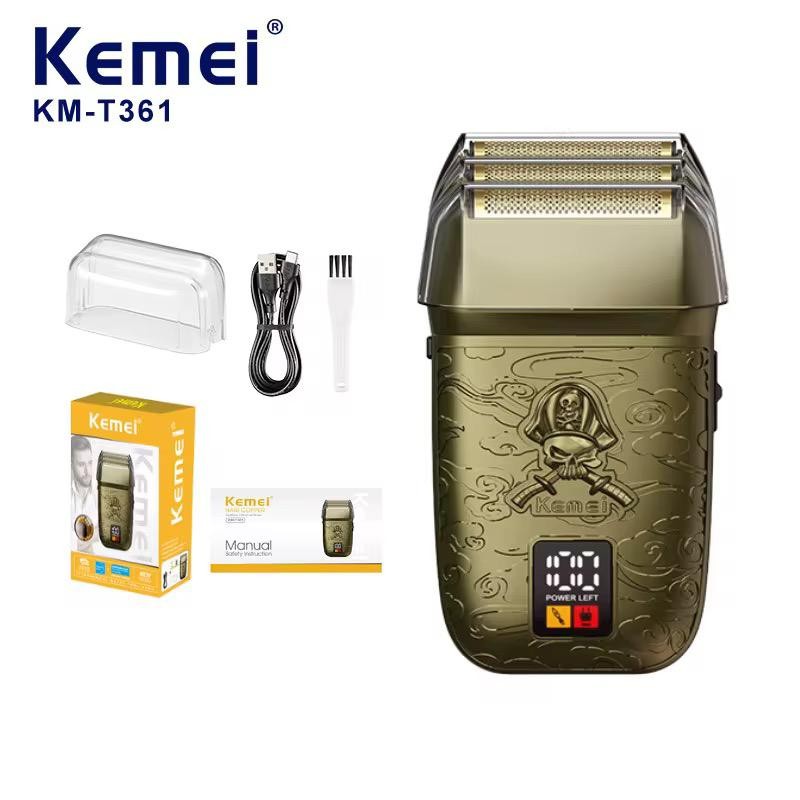 خرید شیور شارژی کیمی مدل KEMEI KM-T361 | حرفه‌ای با تیغه استیل ضد زنگ