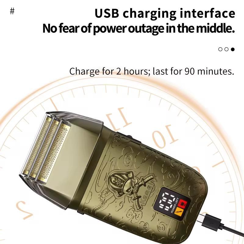 خرید شیور شارژی کیمی مدل KEMEI KM-T361 | حرفه‌ای با تیغه استیل ضد زنگ