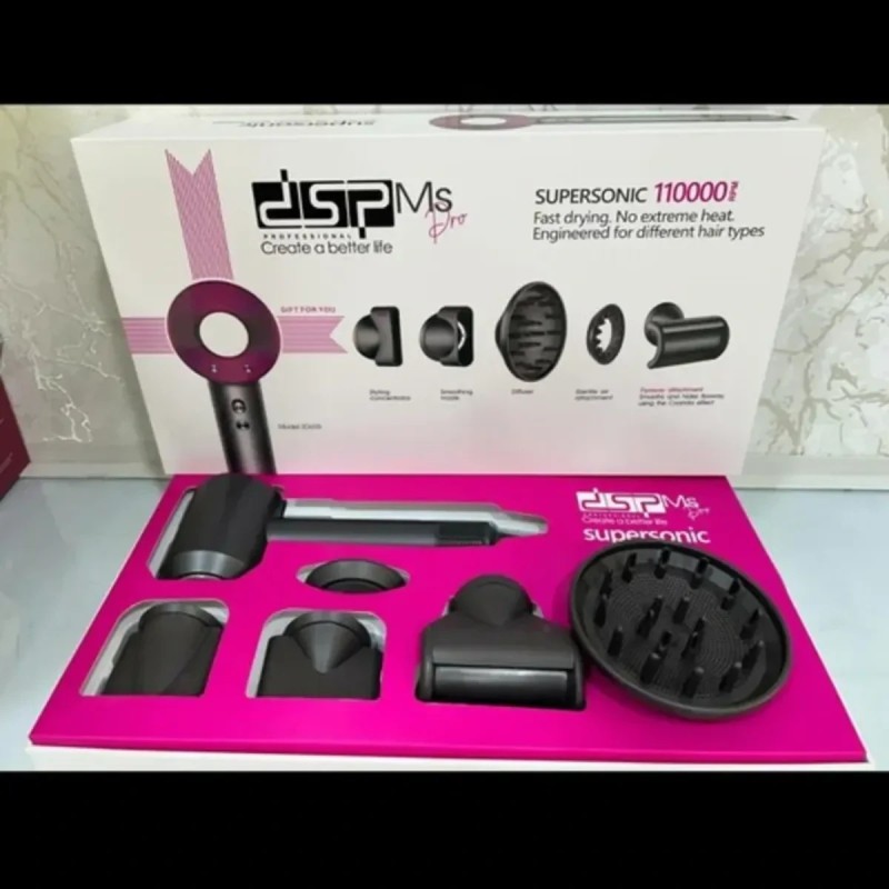 قیمت و خرید سشوار حرفه‌ای DSP مدل 30658 طراحی دایسون سوپرسونیک، 1600 وات قدرت