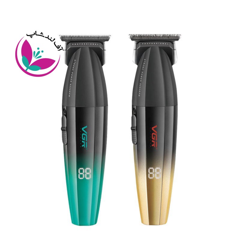 خرید و قیمت ماشین اصلاح خط‌زن VGR V-906 | خط‌زن و صفرزن حرفه‌ای با تیغه‌های سرامیکی، حالت توربو و صفحه نمایش