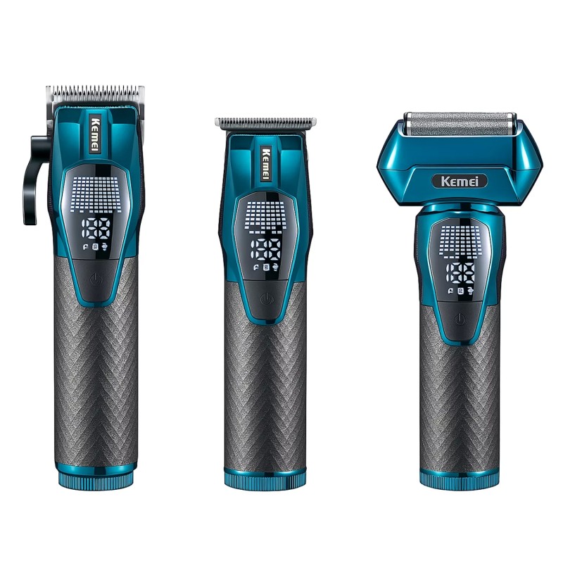 خرید ست ماشین اصلاح کیمی مدل KEMEI KM-8559 بسته ۳ عددی | ست ویژه اصلاح عروس و داماد | حرفه‌ای و آرایشگاهی