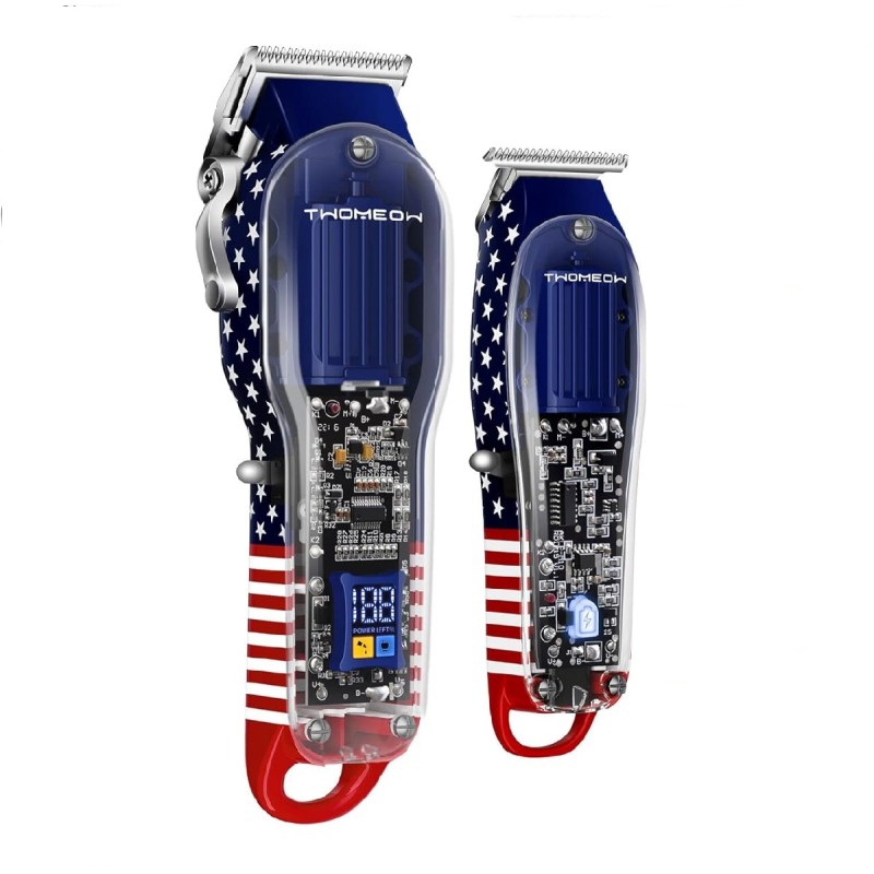 خریدماشین اصلاح حرفه‌ای تاوومیو TWOMEOW | تیغه استیل ضد زنگ + باتری 2000mAh