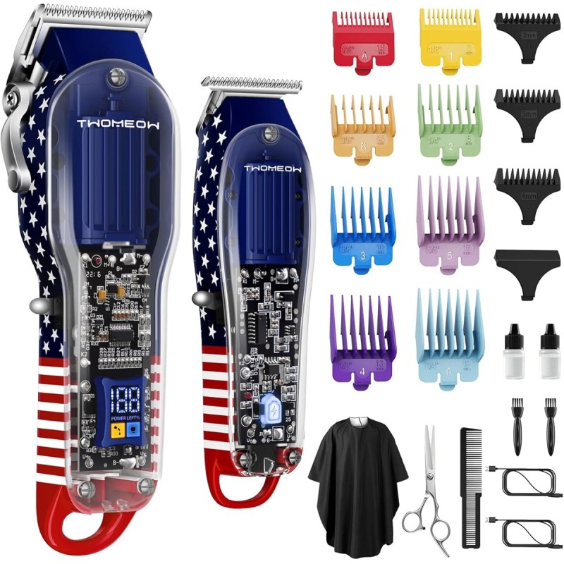 خریدماشین اصلاح حرفه‌ای تاوومیو TWOMEOW | تیغه استیل ضد زنگ + باتری 2000mAh