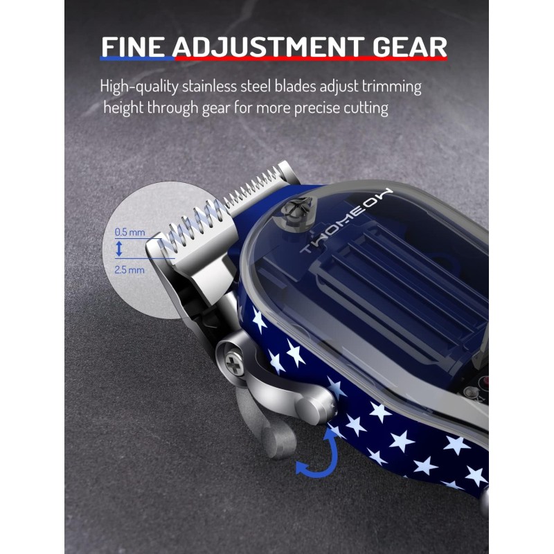 خریدماشین اصلاح حرفه‌ای تاوومیو TWOMEOW | تیغه استیل ضد زنگ + باتری 2000mAh