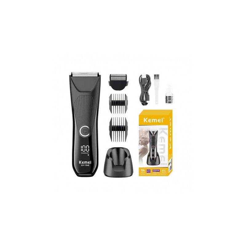 خرید ماشین اصلاح بدن مردانه Kemei Km-1849 با کیفیت بالا، ضد آب،برقی و شارژی