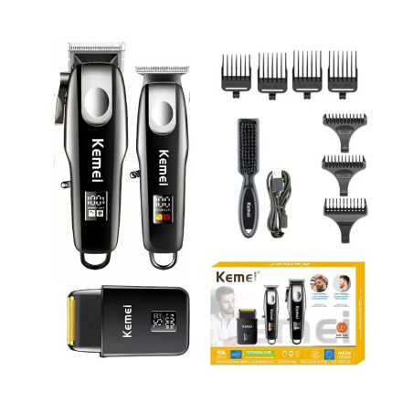 ست ماشین اصلاح و صفرزن کیمی KM-8531 | سه دستگاه حرفهای حجمزن، خطزن و شیور ست ماشین اصلاح و صفرزن کیمی KM-8531 | سه دستگاه حرفهای حجمزن، خطزن و شیور