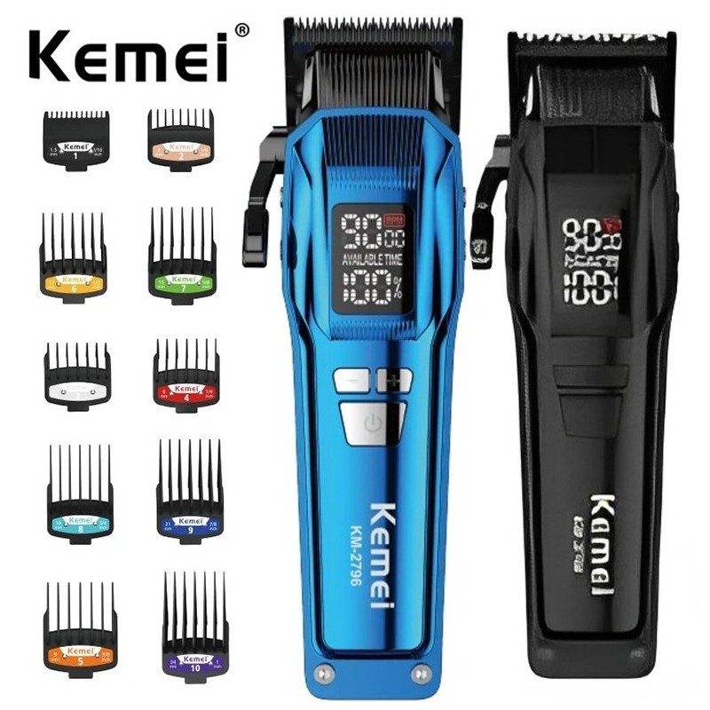 خرید ماشین اصلاح کیمی Kemei KM-2796 | حجم‌زن حرفه‌ای با باتری 4600mAh و موتور 9000 دور