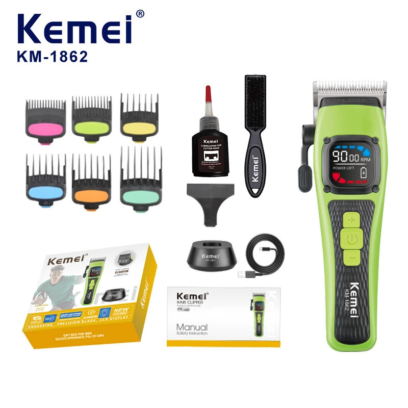 قیمت ماشین اصلاح کیمی مدل KM-1862 | تیغه فیبر و موتور قدرتمند 9000RPM