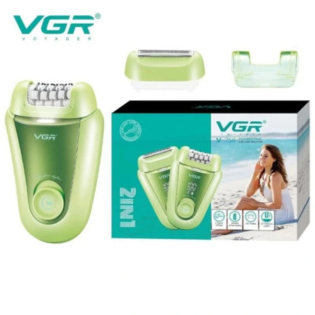 اپیلیدی 2 کاره وی جی آر VGR V-758 | اصلاح حرفه‌ای با تیغه استیل ضد زنگ