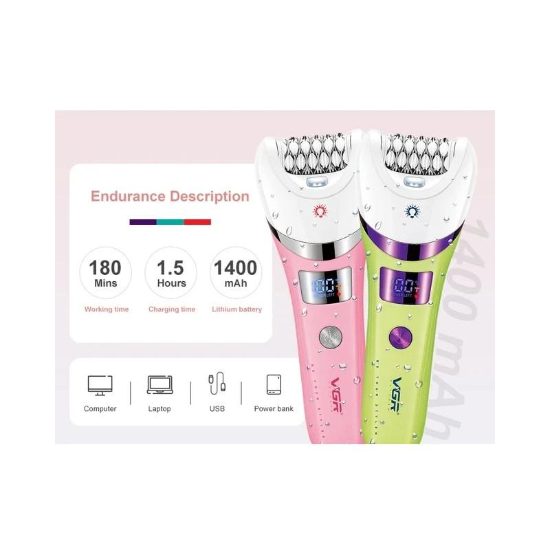 خرید اپیلیدی 5 کاره وی جی آر مدل VGR V-759 | ضدآب با باتری قوی و صفحه نمایش LED