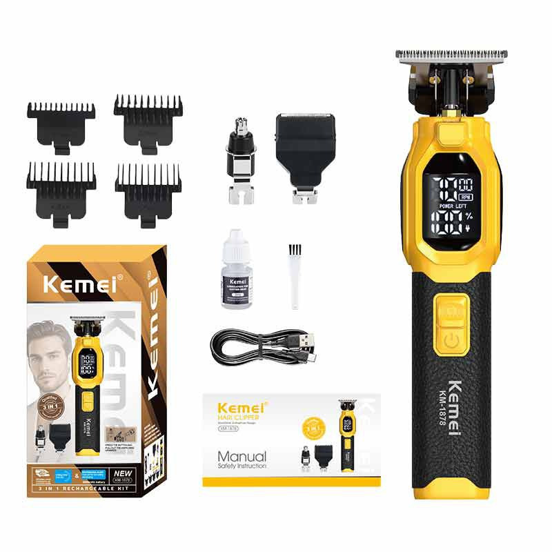 قیمت ماشین اصلاح سه کاره کیمی KEMEI KM-1878 اصلاح سر و صورت و گوش و بینی