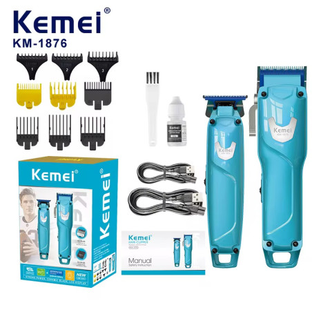 قیمت ماشین اصلاح موی Kemei Pro KM-1876 | کیمی پرو 1876 دوکاره و حرفه‌ای