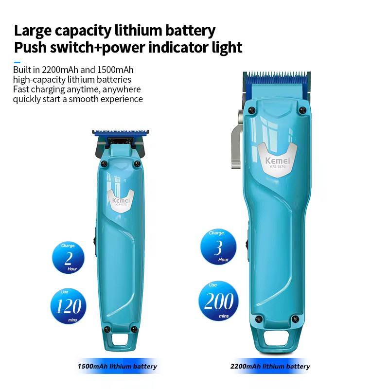 قیمت ماشین اصلاح موی Kemei Pro KM-1876 | کیمی پرو 1876 دوکاره و حرفه‌ای