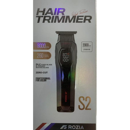 قیمت ماشین اصلاح خط‌زن و صفرزن روزیا ROZIA S2 | تیغه سرامیک DLC، موتور 8000 دور، باتری 2000mAh