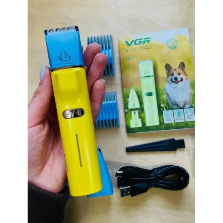 قیمت ماشین اصلاح سه کاره موی حیوانات وی جی آر مدل V-219 | باتری 2000mAh، لیزر آرامشبخش، ۳ کله حرفهای قیمت ماشین اصلاح سه کاره موی حیوانات وی جی آر مدل V-219 | باتری 2000mAh، لیزر آرامشبخش، ۳ کله حرفهای