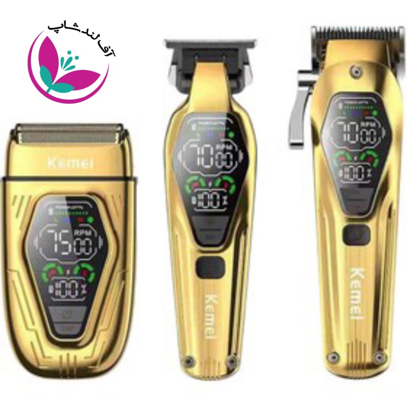 ست 3 قلو ماشین اصلاح کیمی مدل KM-8551