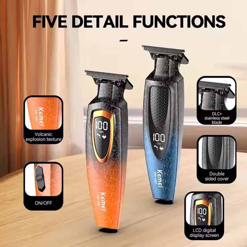 خرید ماشین اصلاح موی سر و صورت کیمی KM-1687 | تیغه سرامیک و DLC | موتور ۸۰۰۰ دور