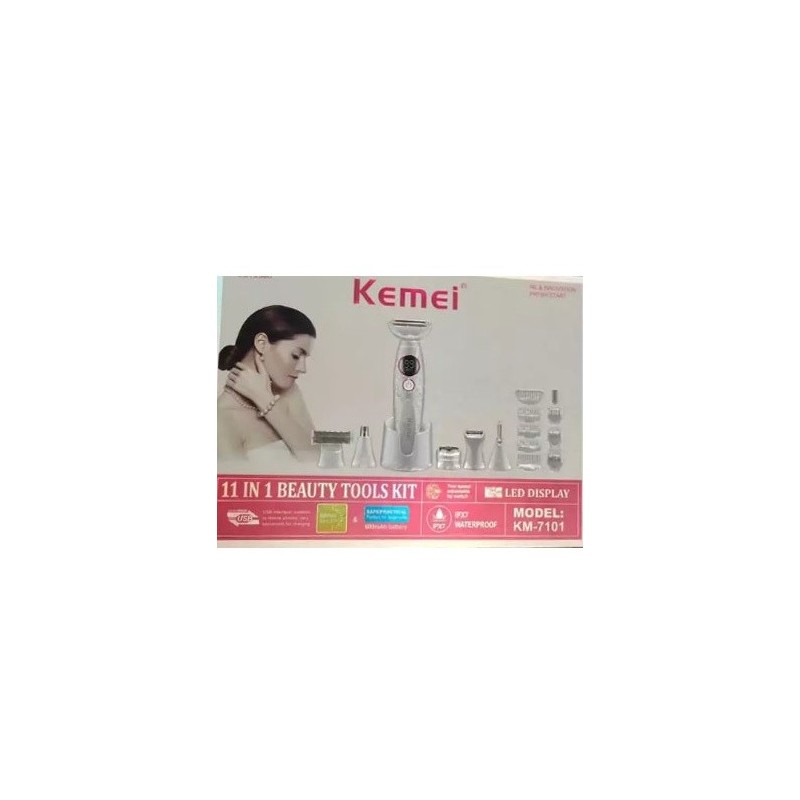 قیمت و خرید دستگاه اصلاح موی بانوان کیمی KM-7101 | ست کامل صورت و بدن