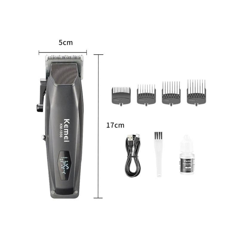 قیمت ماشین اصلاح حجم زن حرفه‌ای Kemei KM-1856| تیغه استیل ضدزنگ | باتری 2000mAh | طراحی ارگونومیک