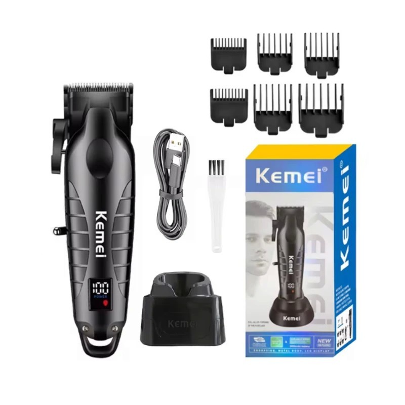 قیمت ماشین اصلاح حرفه‌ایKemei KM-2290D  | تیغه کربن استیل | ۵ حالت سرعت | باتری ۲۰۰۰mAh