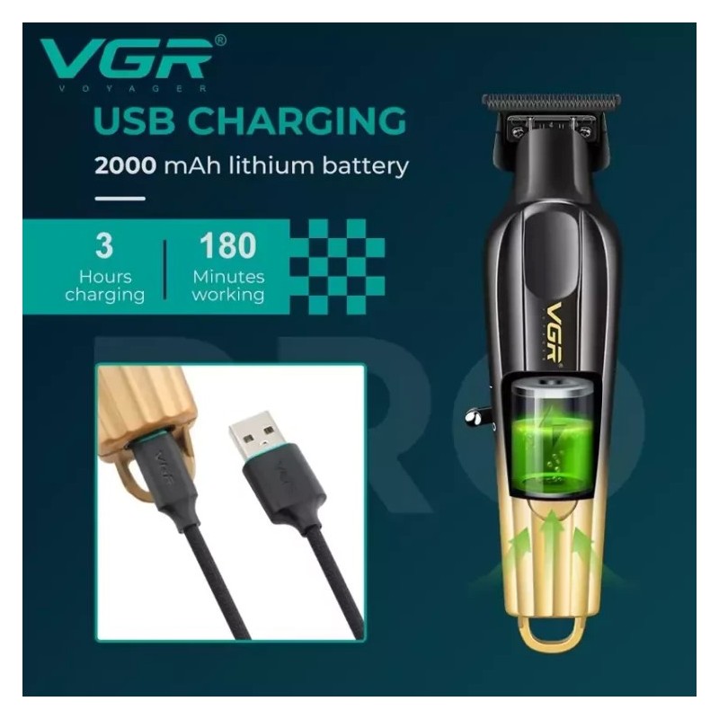 خرید ماشین اصلاح وی جی آر VGR V-935 | تیغه سرامیک و DLC + باتری 2000mAh (خرید با گارانتی)