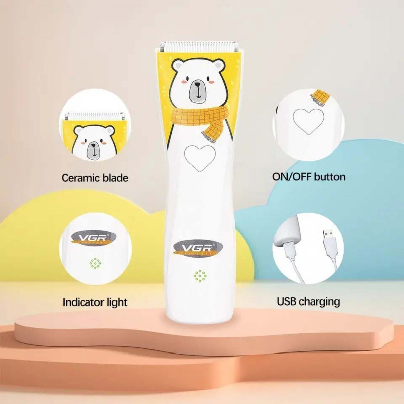 خرید ماشین اصلاح بچه گانه وی جی آر مدل VGR V-152 موتور کم صدا و پرقدرت