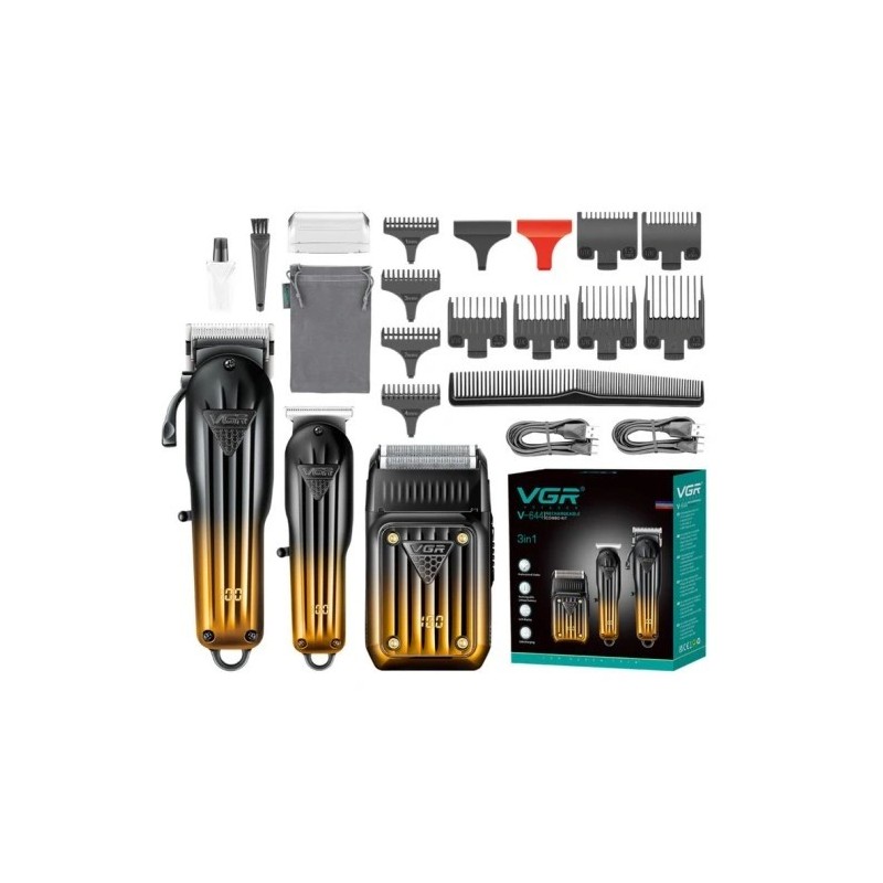 خرید ست ماشین اصلاح وی جی آر VGR V-644 | تیغه استیل ضدزنگ