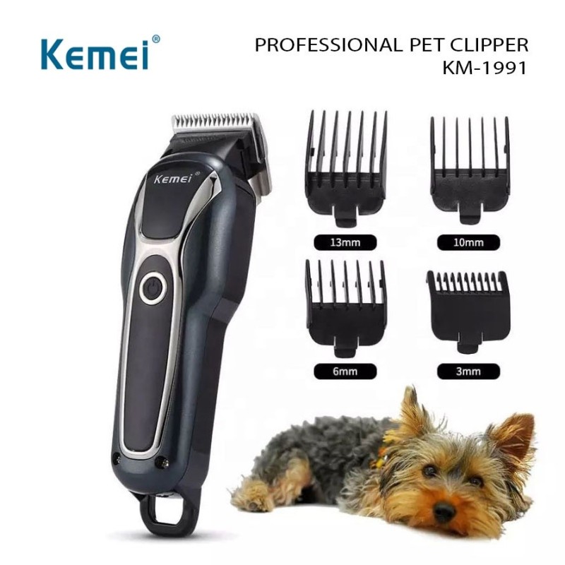 قیمت ماشین اصلاح حیوانات کیمی KM-1991 | تیغه استیل ضدزنگ، باتری ۱۲۰ دقیقه‌ای، صفحه نمایش LED