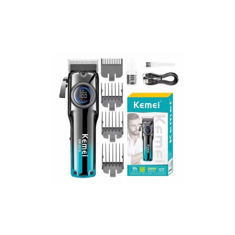 قیمت ماشین اصلاح حرفه‌ایKemei KM-2279-تیغه استیل ضدزنگ-باتری 2000mAh-طراحی ارگونومیک