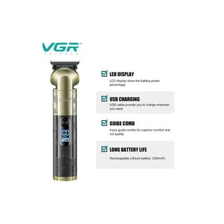 ماشین اصلاح خطزن و صفرزن VGR V-296 | تیغه استیل ضدزنگ | باتری 3 ساعته ماشین اصلاح خطزن و صفرزن VGR V-296 | تیغه استیل ضدزنگ | باتری 3 ساعته