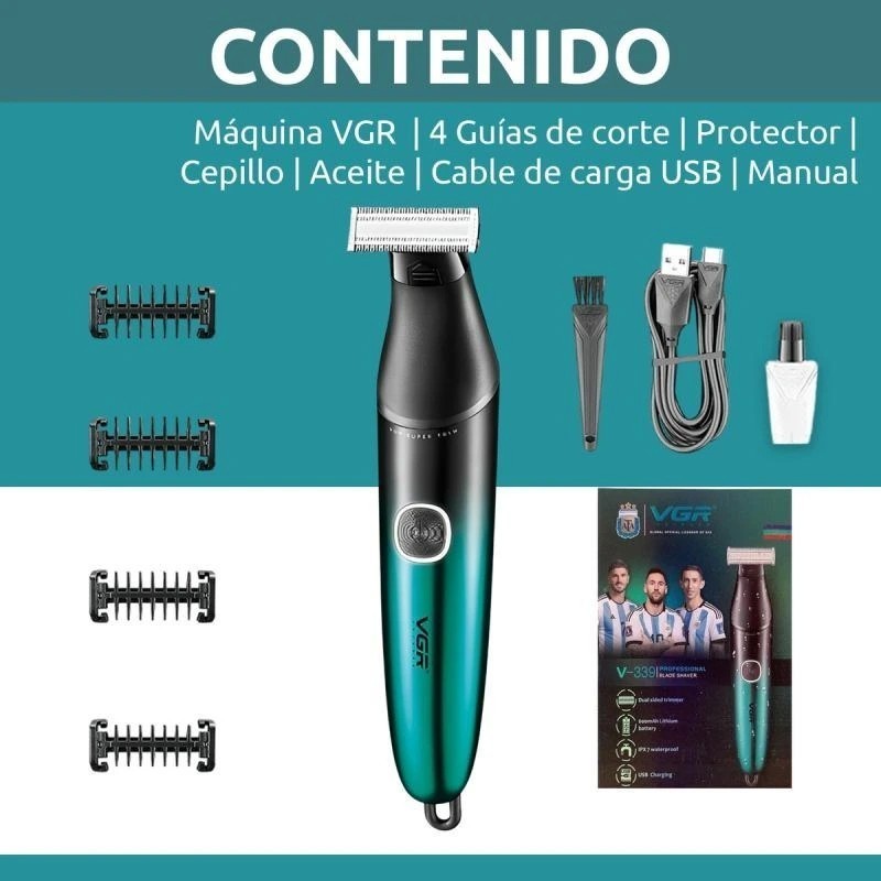 خرید ماشین اصلاح ضد آب VGR V-339 | تیغه استیل ضدزنگ | فناوری IPX6