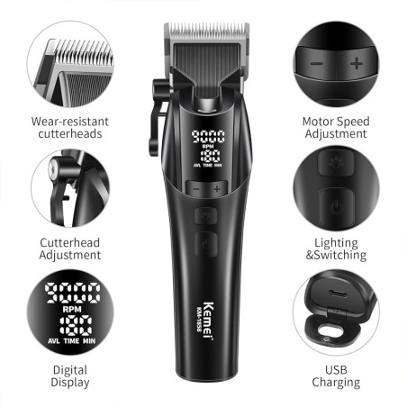 قیمت ماشین اصلاح حجو زن حرفه ای کیمی مدل Kemei Km-1858 قیمت ماشین اصلاح حجو زن حرفه ای کیمی مدل Kemei Km-1858