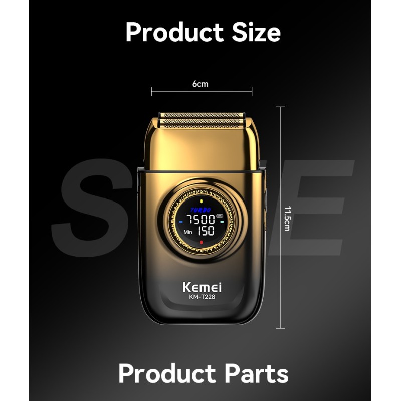 قیمت  شیور حرفه‌ای کیمی مدل Kemei KM-T228 موتور براشلس