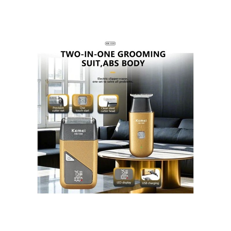 خرید و قیمت خط زن وشیور شارژی کیمی مدل KEMEI KM-1559