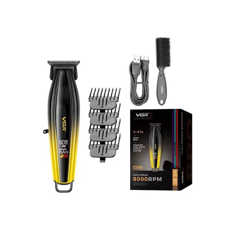 خرید ماشین اصلاح سر و صورت VGR V-974 | خط زن و صفر زن | باتری 210 دقیقه‌ای