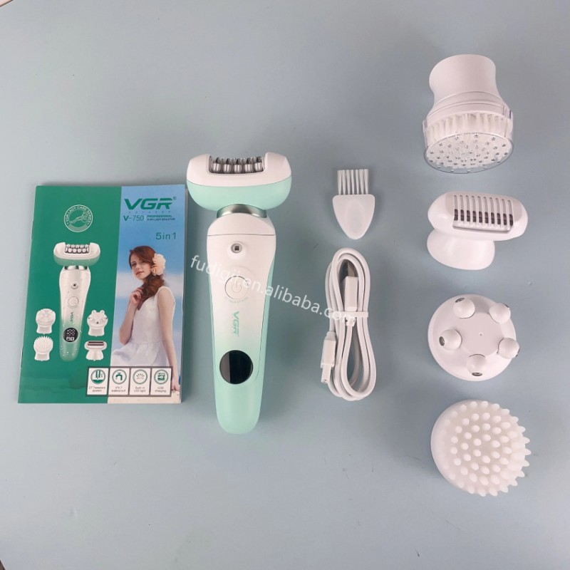 خرید بهترین اپیلاتور حرفه ای 5 کاره بانوان وی جی آر VGR V-750
